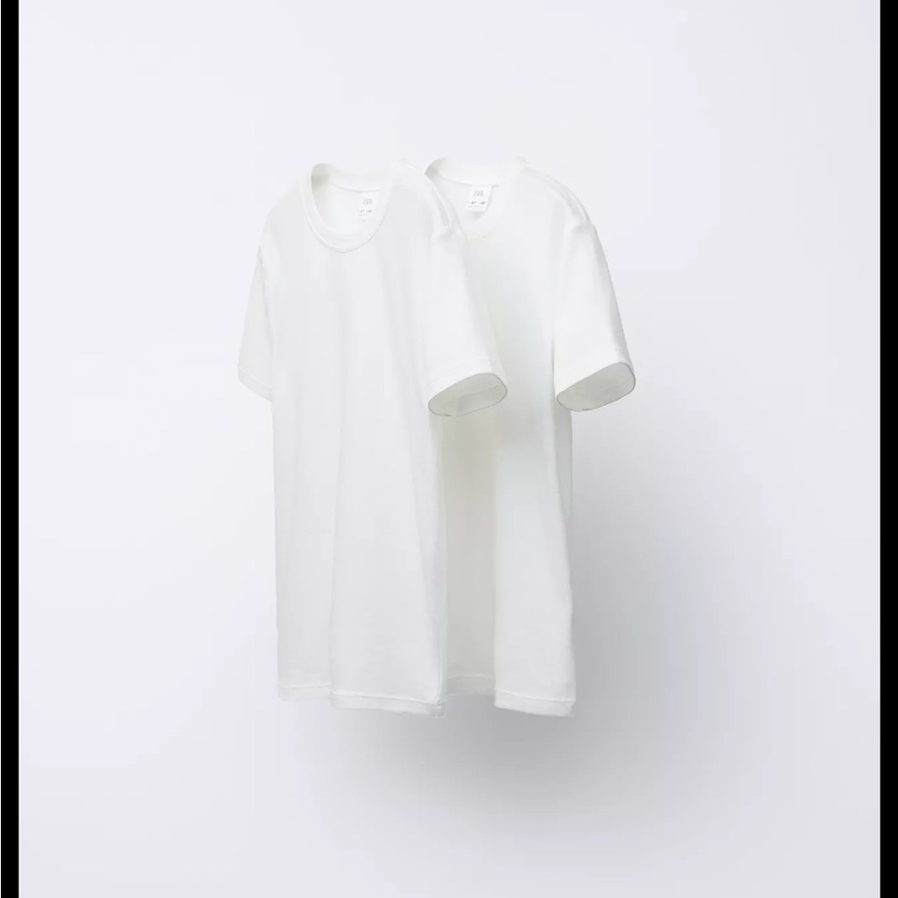 Zara kids, white, two pack of plain short sleeve T-SHIRTS, 9-10 years